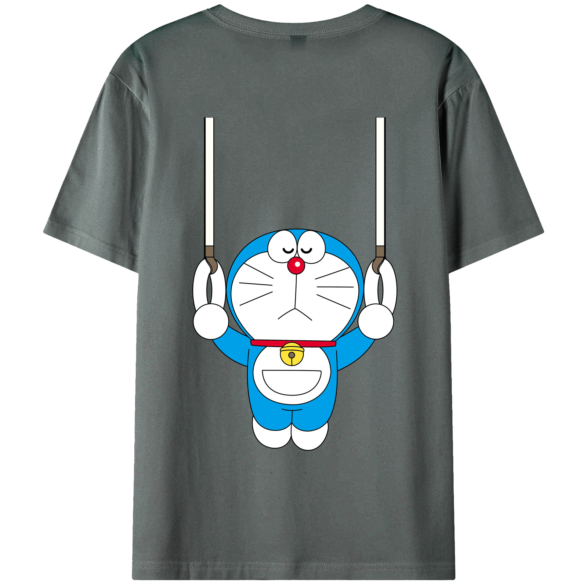 （画像用） ドラえもん Doraemon 綿100％ メンズ半袖Tシャツ（バックプリント） 通気性